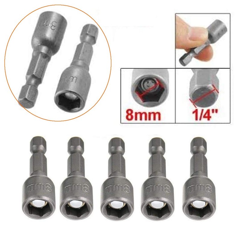 Power Nuts Driver Drill Bit, 5/16'' Nut Driver Bit Sets,