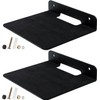 Small Black Metal Wall Shelf, 6.1 x 5.1 in Floating