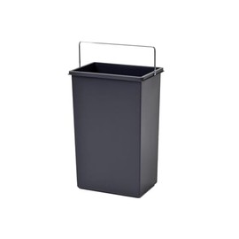 Hailo 1045639 SA/1045 Waste Bin Plastic, 22.6 x 15.4 x 34 cm dark grey