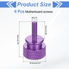 sourcing map 6Pcs M3x10 Aluminum Thumb Screws, 12x20mm(ODxH) Computer Case