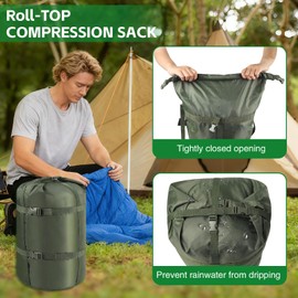 NewShot Compression Sack, Ultralight Portable Stuff Sack for Sleeping Bag