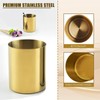 OPSJRNDUSK Gold Pen Holder for Desk, 3.9 Inch Stainless Steel