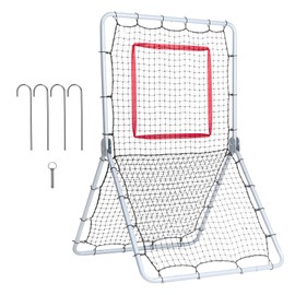 VEVOR Baseball and Softball Rebounder Net, 3.5 x 6 ft PitchBack Baseball Pitching Nest, Softball Pitchback Net, Fielding Trainer, Bounce Back Net for Fielding/Throwing Practice, 5 Adjustable Angles