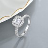 Fahonie Engagement Rings 925 Sterling Silver Princess Cut 5A Cubic