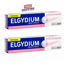 Elgydium 2 X Elgydium Gum Protection Oral Hygiene Toothpaste Anti-Plaque 75ml EXP 04/2027