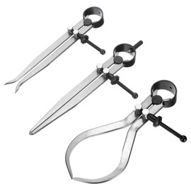 sourcing map 3pcs Spring Outside Inside Caliper Divider 6" Stainless Steel Adjustable Spring Caliper Set Bent-Leg Straight-Leg for Wood Turning Lathe Projects