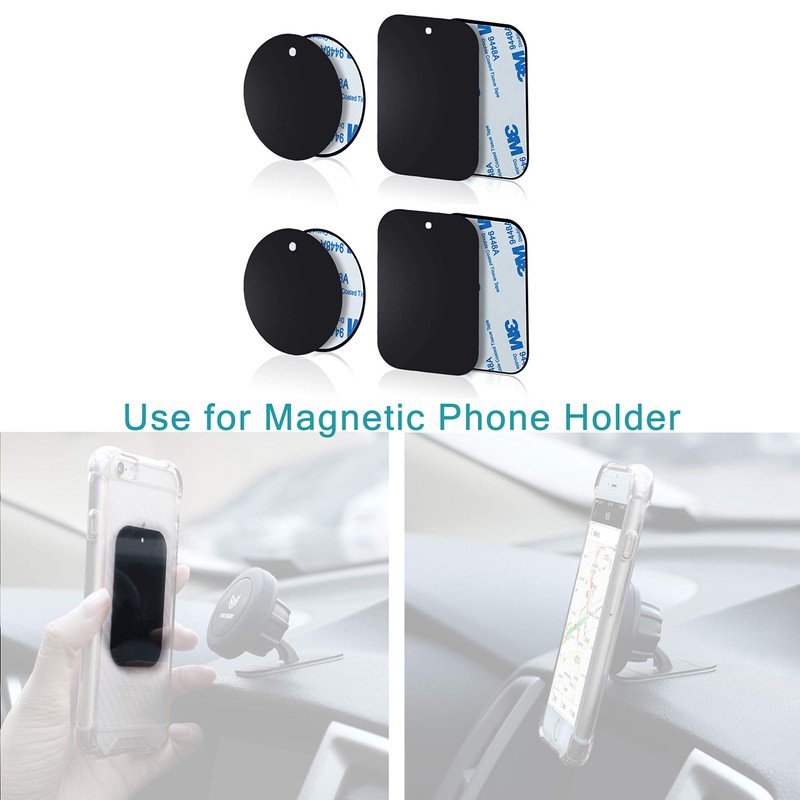 YIANERM 8 Packs Thin Metal Plate For Magnetic Car Phone