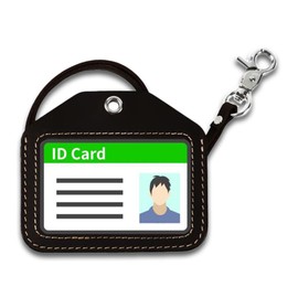 Kameto Bag Corporation ID Card Holder, ID Card Case, Genuine Leather, Card Case, Employee ID Case, Horizontal Name Holder, Perfect for JIS Standard Card Size, Entrance ID Case, Neck Hanging, Pass