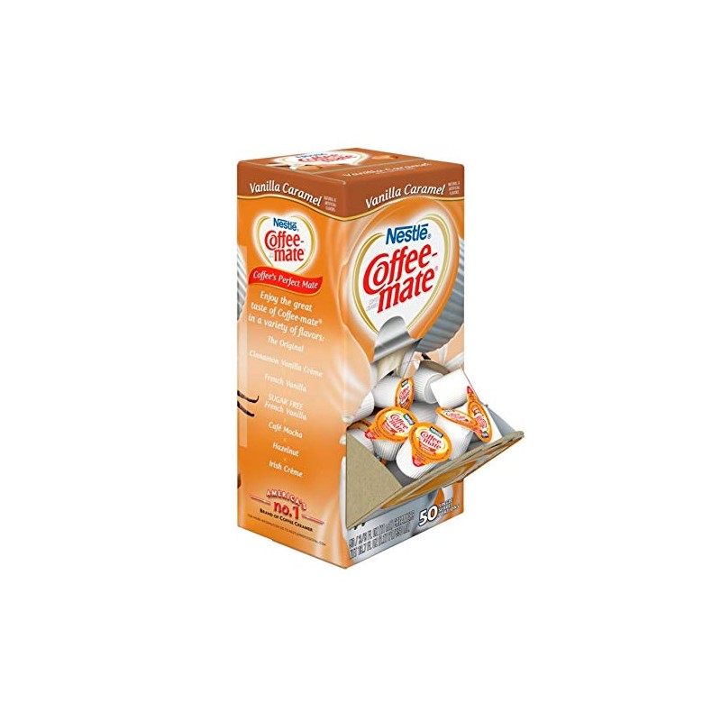 Coffee mate Liquid .375 oz Creamer Singles Vanilla Caramel 50