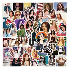 Lana Del Rey Stickers Set 50 Pieces for Water Bottle, Skateboard, Laptop, Phone, Journaling, Vinyl Stickers for Kids, Toddlers, Teens, Adults