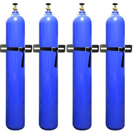 Cylinder Wall Mounted Bracket，Gas Cylinder Holder Wall-Mounted Bracket Propane Tank Bracket with Screws and Safety Belt (Black 2)