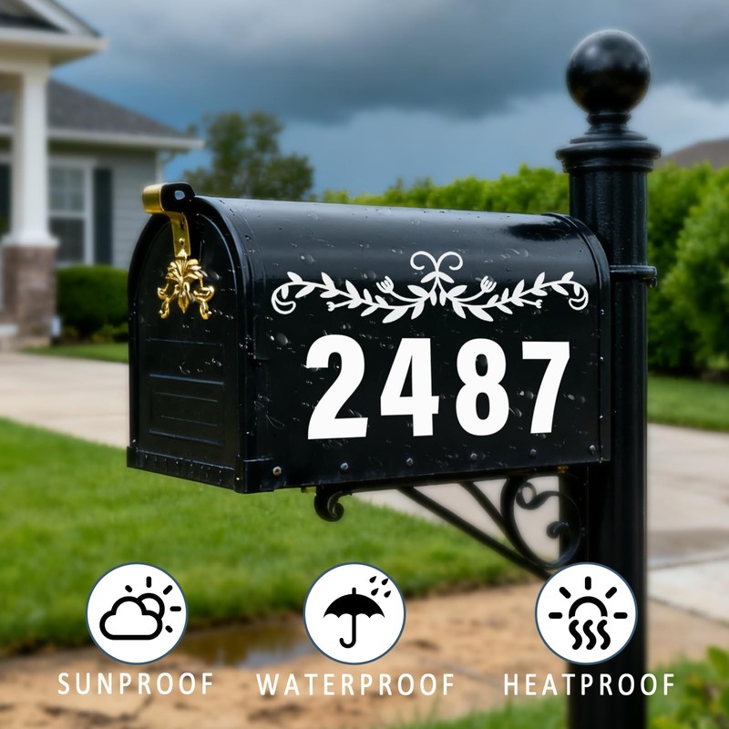 Reflective Mailbox Numbers 3 Inch (0-9) for Outside House Address