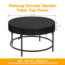 Hohong Table Top Cover Waterproof 150×15 cm, 420D Round Outdoor Table Cover