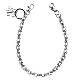 PINKPIN Chains for Men Wallet Chain with 3 Hooks Biker Chains Jean Pocket Chain Unisex Hip Hop Pant Trouser Chain for Women Silver