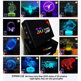 Optical Illusion 3D Gymnastics Night Light Lamp 7/16 Color Change LED Lamp USB Powered Remote Control Valentines Birthday Room Decoration