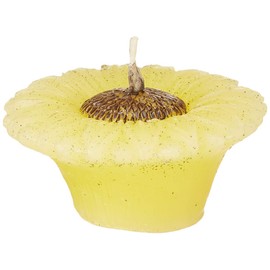 Mega Candles - Unscented 3" Floating Sun Flower Candles - Yellow, Set of 4
