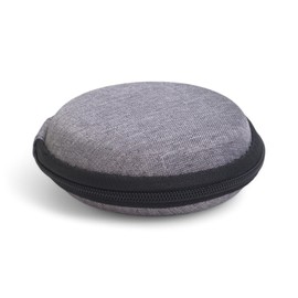 AKORD Hard Carrying Case Bag for Earphones, Grey
