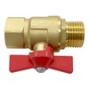Joywayus Brass Garden Hose Shut Off Valve Full Flow, 3/4"GHT