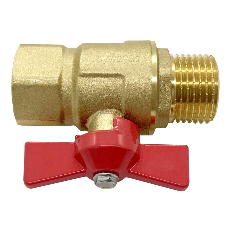 Joywayus Brass Garden Hose Shut Off Valve Full Flow, 3/4"GHT