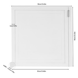 Swinging Doors, Single Saloon Cafe Door, Wood Partition Door, Half-Waist Doors House Kitchen Shop Pub Porch Entrance Doo r (Wihte A, W*H/90 * 90cm/35.43 * 35.43in)