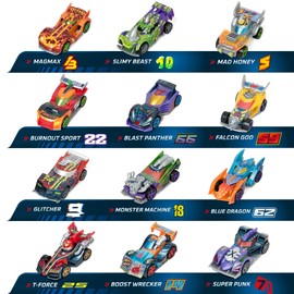 T-Racers Mix 'N Race 3 Pack - 3 Pack Collectible Cars Each Car Can Be Divided into Two Parts with Interchangeable Parts and Wheels Pack 4/4