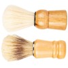 Minkissy 6pcs Beard Brush for Men Wood Handle Shaving Brush