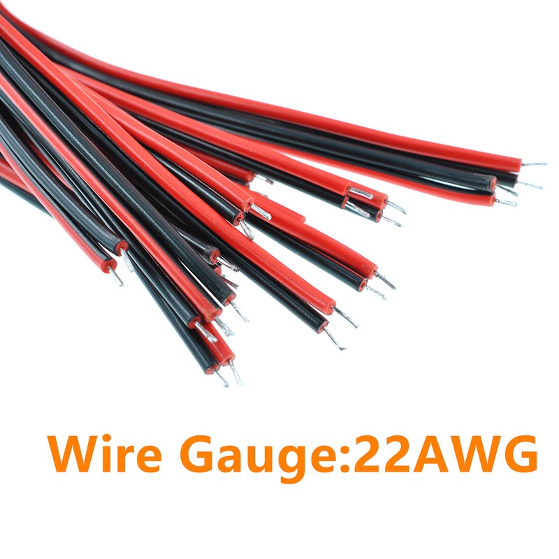 Oiyagai 20pcs DC Power Pigtail Cable 12V 5A Male for
