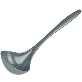 Gourmac Hutzler 11 Inch Melamine Soup Ladle, Steel Gray