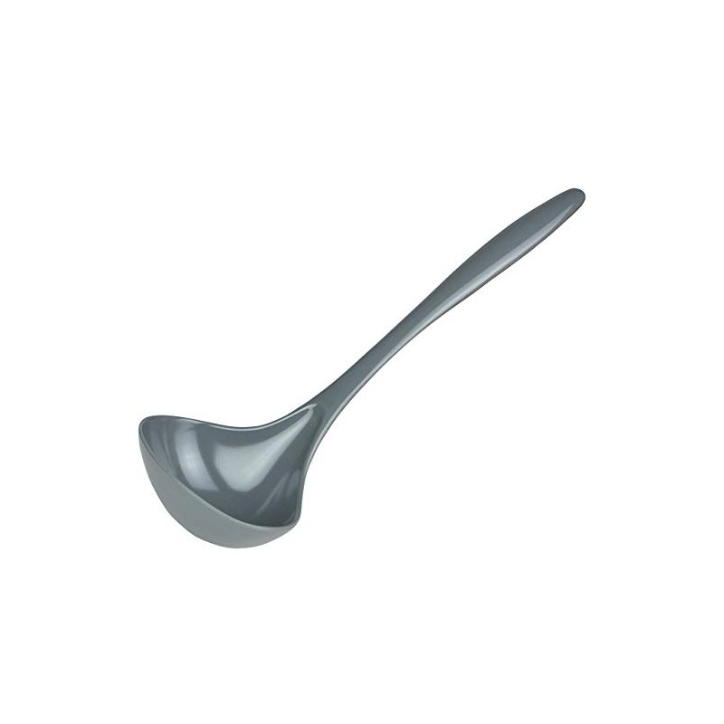 Gourmac Hutzler 11 Inch Melamine Soup Ladle, Steel Gray
