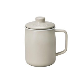 BRUNO BHK297-GRG Enameled Oil Pot, 3.3 gal (1.0 L) Fuji Hollow Collaboration Enamel Enamel, Greige