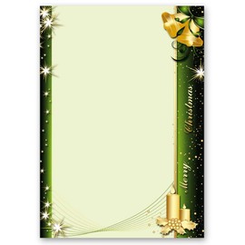 Writing Paper Sets Letter Paper with Envelope Christmas Symbols 50 Sheets Writing Paper + 50 Matching Envelopes DIN Long without Window Paper-Media