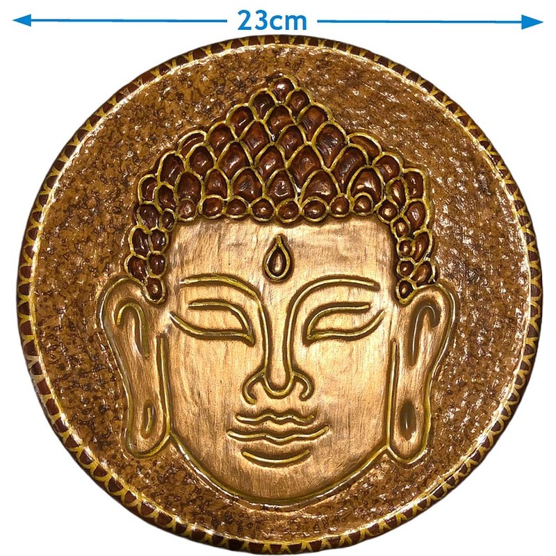 dennycraftmoulds Buddha Head Face Garden Concrete or Plaster Plaque Mould