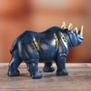 Resin Rhinoceros Statue Wildlife Rino Animal Figurine Collectible Gift Home