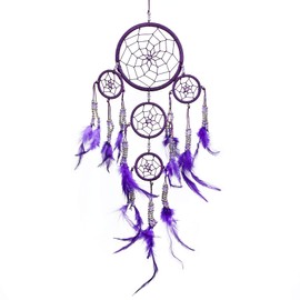 Pink Pineapple handmade dream catcher with silver beads, 12 cm diameter, 35 cm long