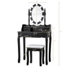 DORTALA Vanity Table Set, Makeup Dressing Table with 10 Dimmable