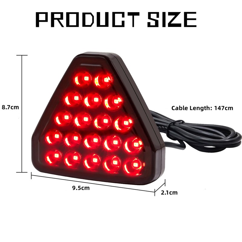 Car LED Rear Light Triangle High Position Third Brake Light