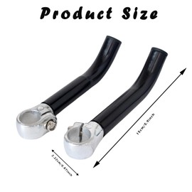 Pack of 2 Aluminium Bike Handlebar Grips Non-Slip Ergonomic Bar Ends Bicycle Handlebar End 15 cm Bicycle Grips Non-Slip Mountain Bike Road Bike Handlebar End for Mountain and Road Bikes