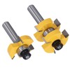 2Pcs Tongue Groove Router Bit T Shape 3 Teeth 2