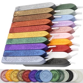 20 Pcs Assorted Colors Sealing Wax Sticks with Wicks, Mixed Color Wax Seal Sticks with Wicks are Great for Letter Seal Wax Stamp, Wedding Invitations, Packaging Decoration (20#1)