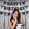 Black Bow Birthday Decorations Bow Happy Birthday Banner Garland for