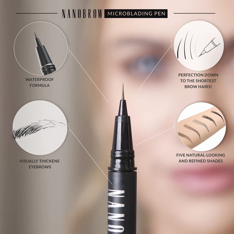 Nanobrow Microblading Eyebrow Makeup Marker Brown - Eyebrow Effect, Enhanced,