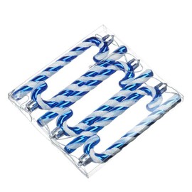 Glitter Candy Cane –Christmas Tree Hanging Decoration Bauble Xmas Ornament Pack of 6-13cm (Royal Blue)