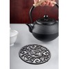 HwaGui Japanese Cast Iron Trivets Round Trivet with Rubber Pegs