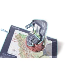 WineBuff, Microfiber Polishing Towel for Wine Crystal Glasses, Map of Napa Valley & Sonoma