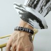 ROAL | Pulsera de piel con acero inóxidable con diseño