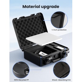 Rantxiny Starlink Mini Case with High-Density EVA Foam Insert, IP67 Waterproof Hard Protective Case for Satellite Dish & Accessories, Starlink-Compatible Travel Gear for Outdoor Camping Adventures