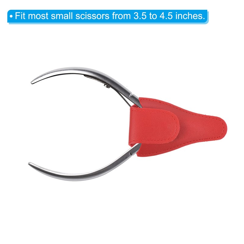 PATIKIL 4.5"x2.6" Embroidery Scissors Sheath, 2 Pack PU Leather Nail
