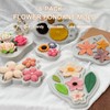 5 moldes de silicona para flores y hojas