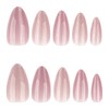 Almond Press on False Nails - Nude Pink Fake Nails