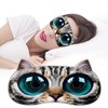Ptrin 3D Fun Cat Face Sleeping Mask,1 Pack Sleeping Eye